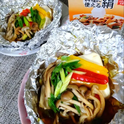 「料理に使える絹」を使ってみたSnapdishの料理・レシピ写真:絹豆腐のホイル焼き