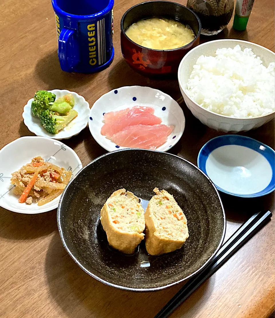 Snapdishの料理写真:練習前の晩ごはん⚽️|あっつさん