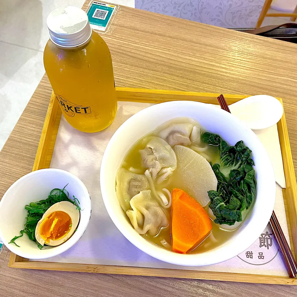 Cabbage and pork dumplings soup noodles set|skyblueさん