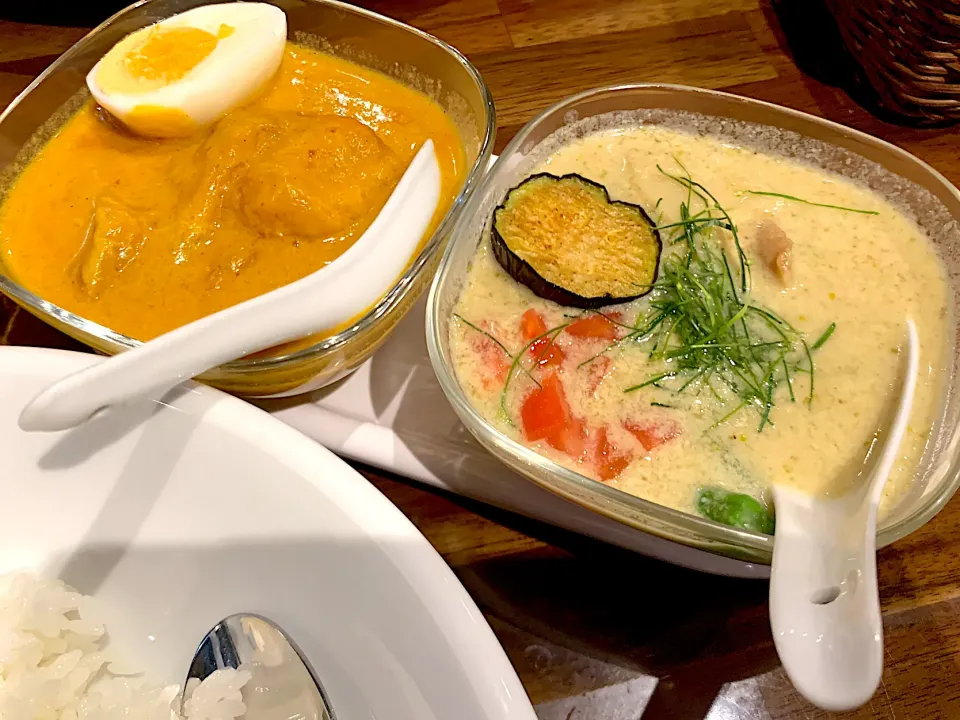 バターチキン＆グリンカレー|yumyum😋さん