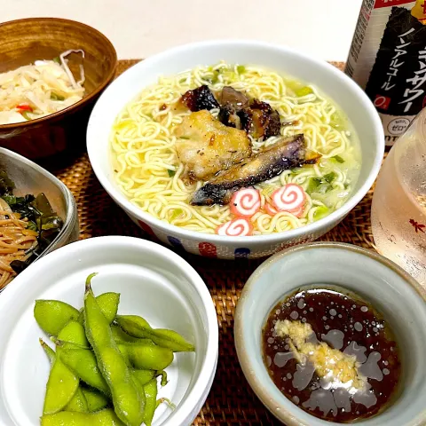 「えのきだけ」を使ってみたSnapdishの料理・レシピ写真:ラーメンvs ノンアル