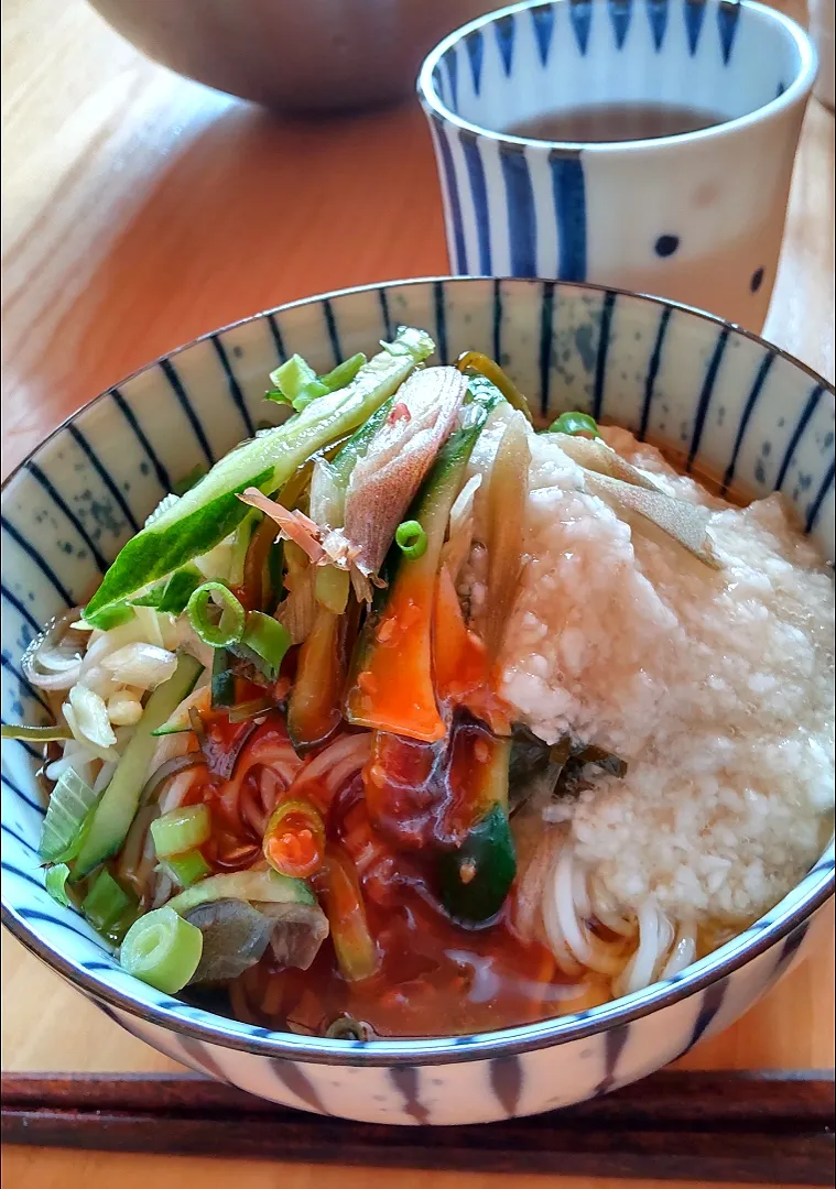 パパが作ってくれたぶっかけ素麺|ポコさん