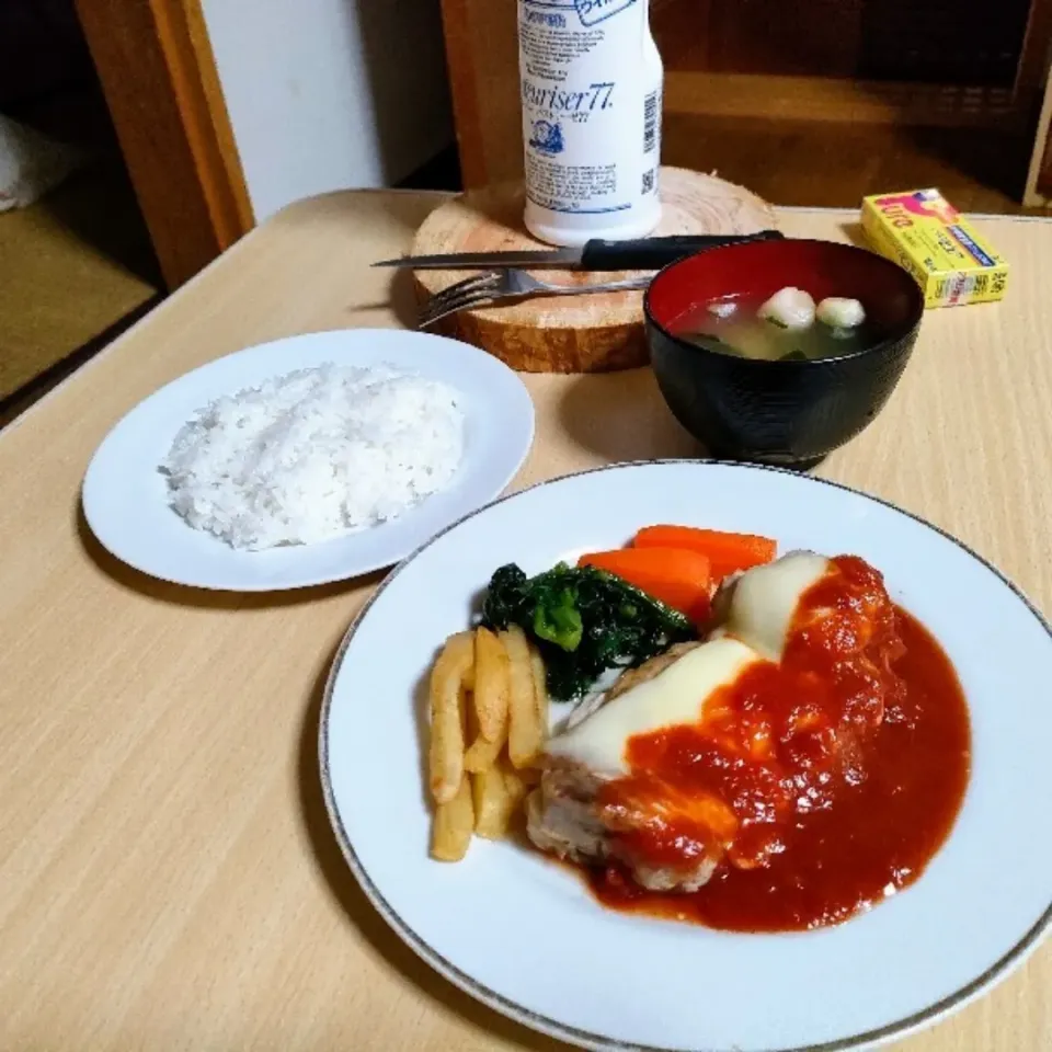 Snapdishの料理写真:チキンステーキ定食。|ariyo4200さん