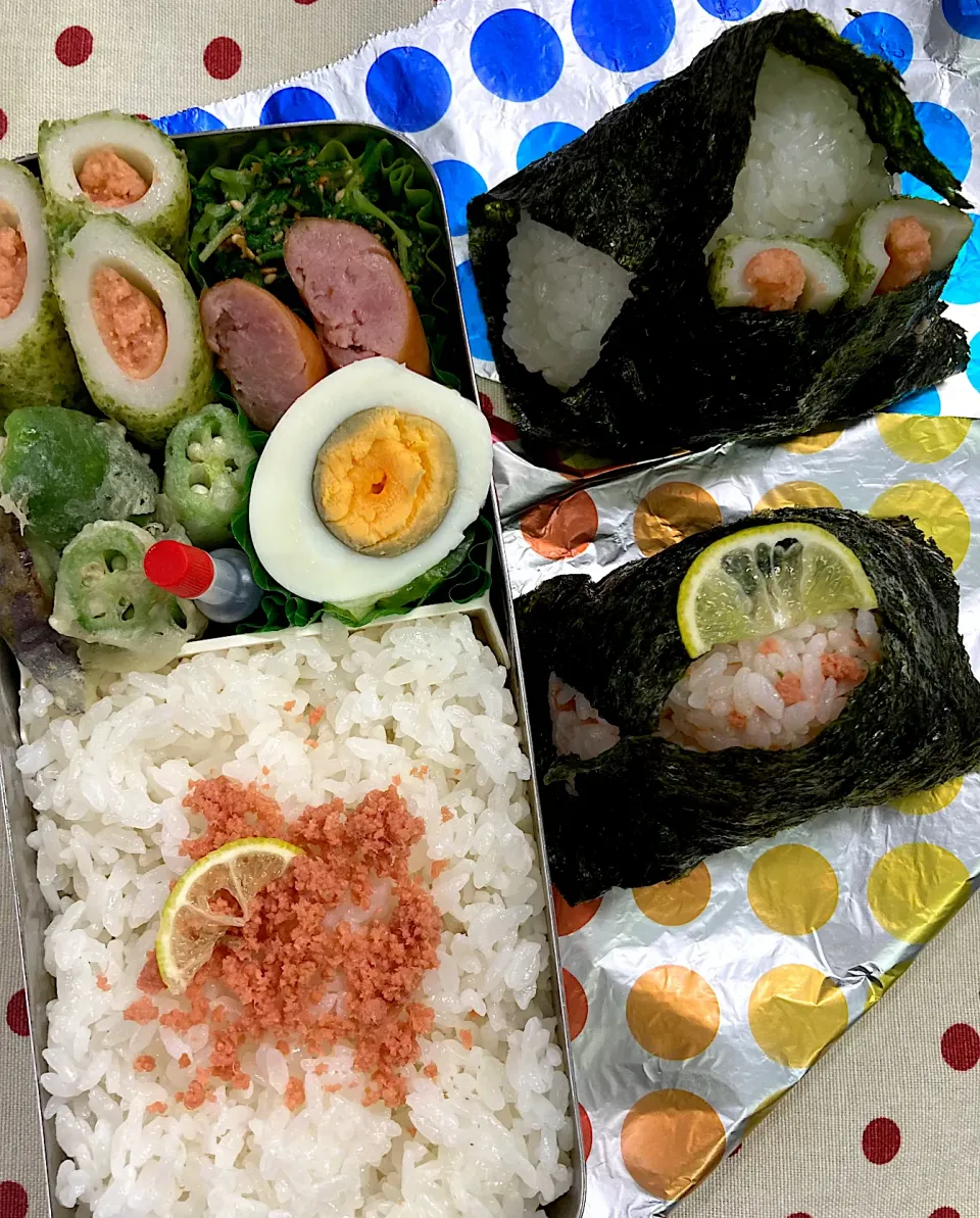 Snapdishの料理写真:10月3日　月初めのお弁当🍱🍙|sakuramochiさん