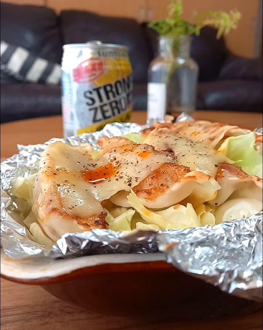 ﾁｰｽﾞ餃子のﾎｲﾙ焼き|まりおさん