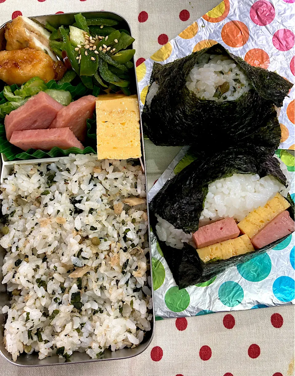 10月4日 今日もおむすび🍙弁当＋🍱|sakuramochiさん