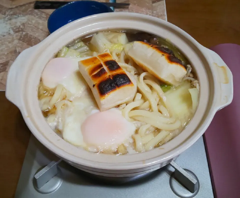 Snapdishの料理写真:鍋焼きうどん(昼飯)|enarinさん