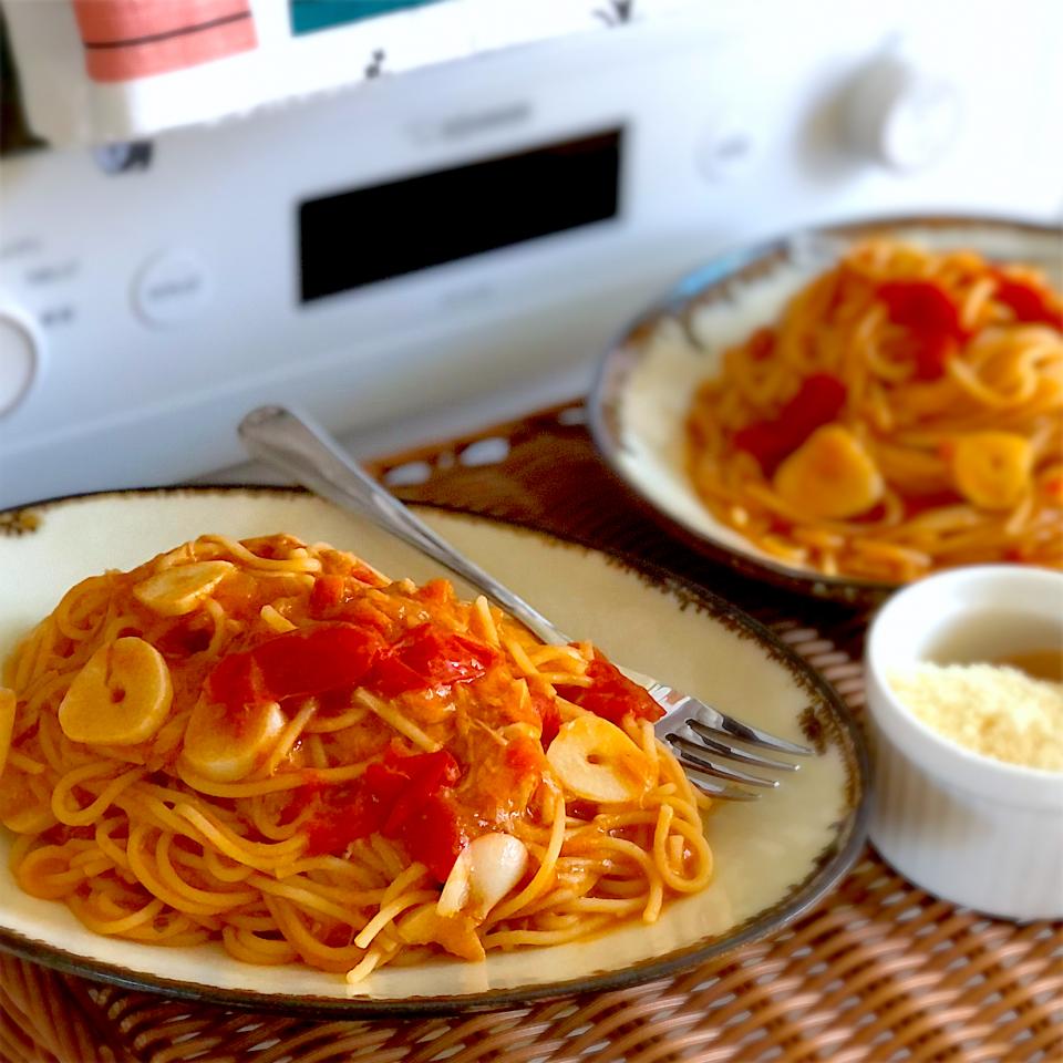 象印EVERINO〝うきレジ〟ワンボウルで完結🍅🧄🍝【トマトとニンニクのスパゲティ】アンバサダー投稿⑱