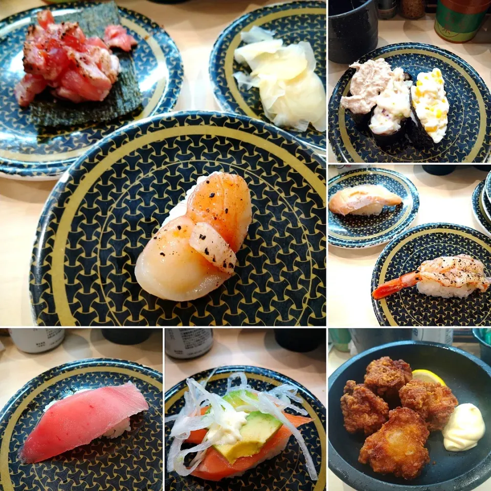 Snapdishの料理写真:はま寿司で夕食🍣|うたかた。さん