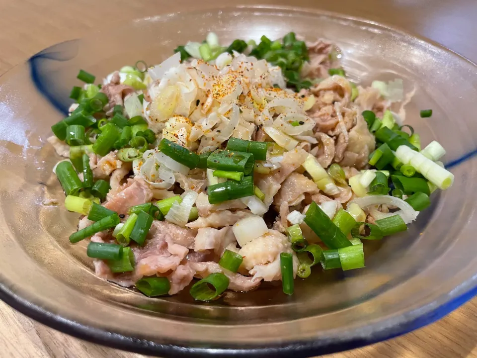 今日のつまみ 鶏皮ポン酢|おーたたくとさん