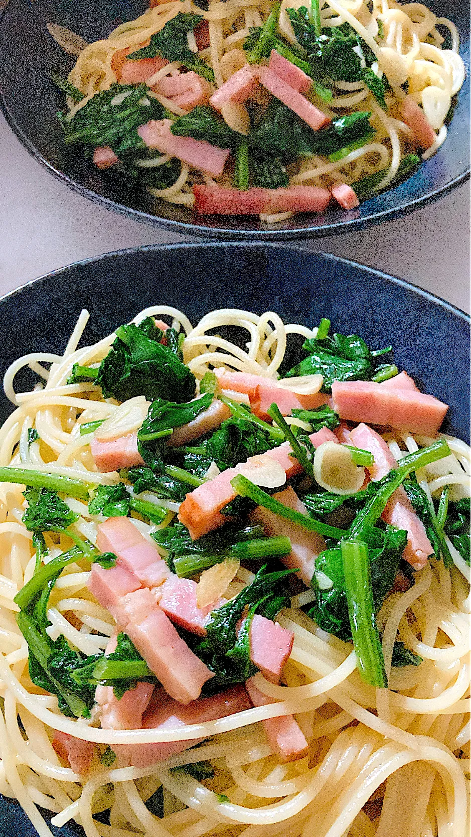 ほうれん草とベーコンの和風パスタ|ピンキーさん