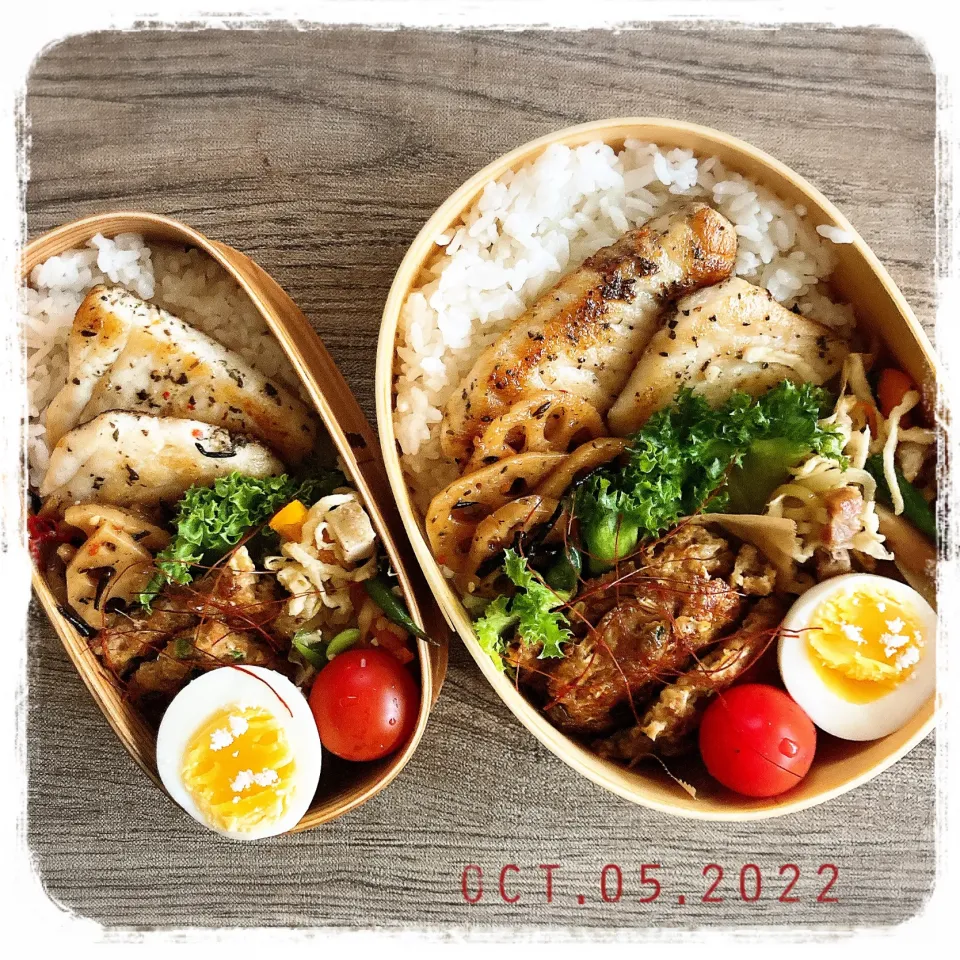 Snapdishの料理写真:10/5 ☺︎☺︎ カジキのバジルソテー弁当✩.*˚|jon2さん