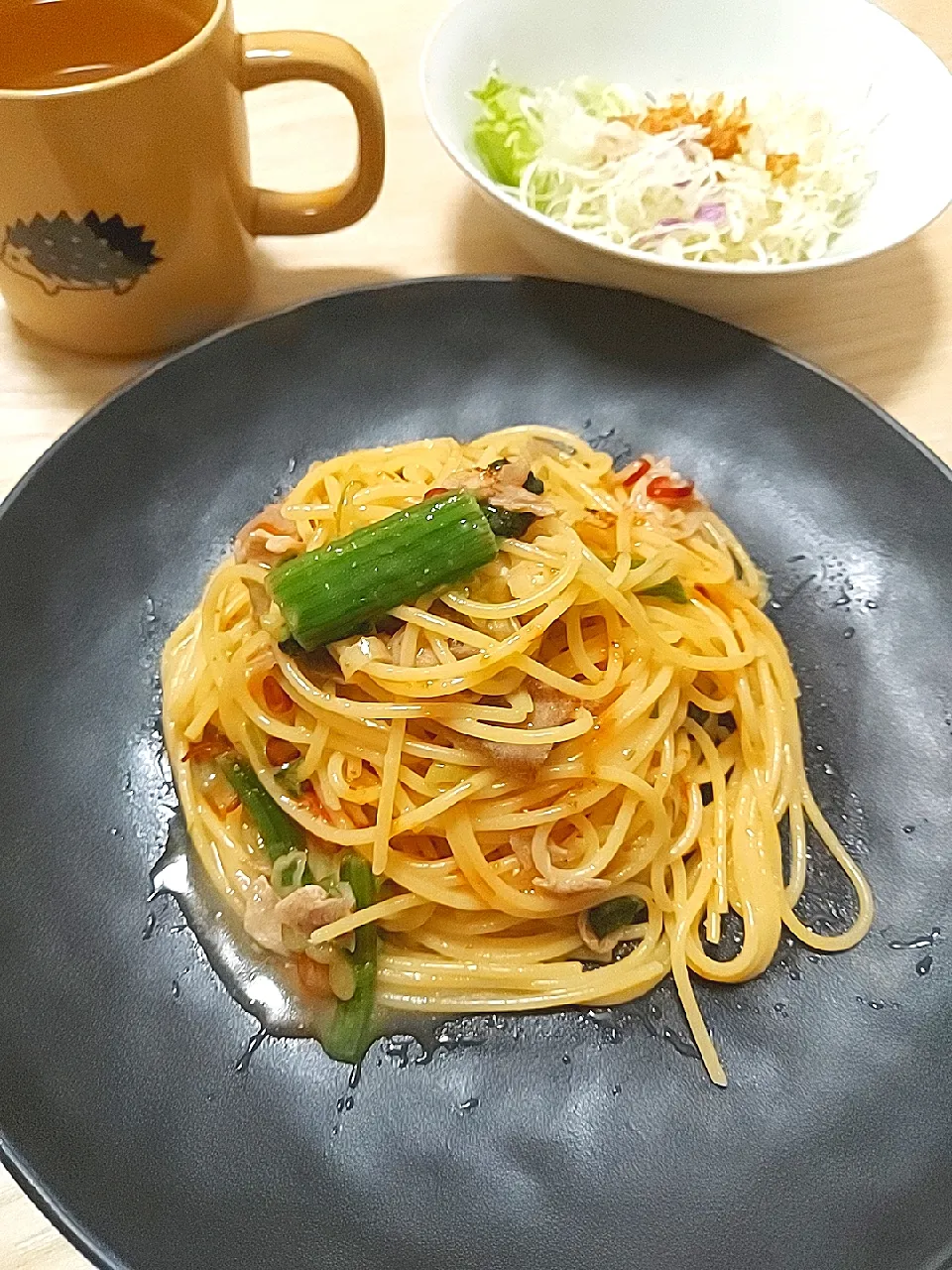 ごま油かおる和風パスタ ＆ サラダ|すばるさん