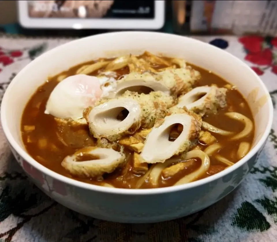 Snapdishの料理写真:夕食はカレーうどんです。|Katsuraさん