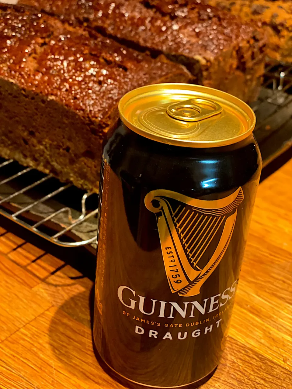 Snapdishの料理写真:Baking ! Baking ! 
A fusion of Guinness , Molasses, Soft Brown sugar , aromatic spices , raisins soak in rum  cake ! 
Sticky tasty 😋 ready to eat ❤️
#stickycak|Emanuel Hayashiさん