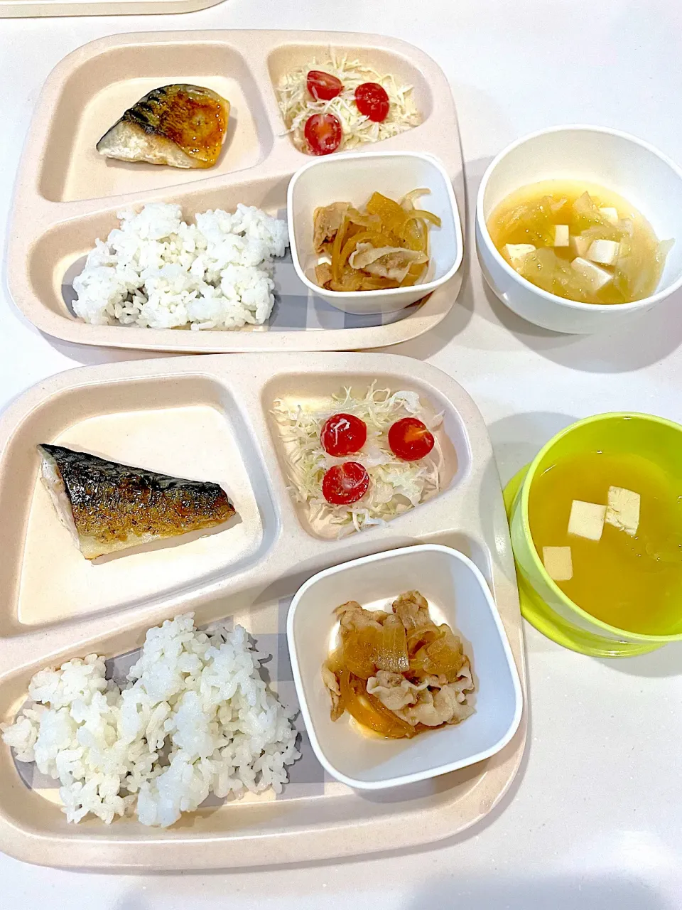 Snapdishの料理写真:〜息子達の晩ご飯　鯖焼き　幼児食〜2022.10.5|yuuさん