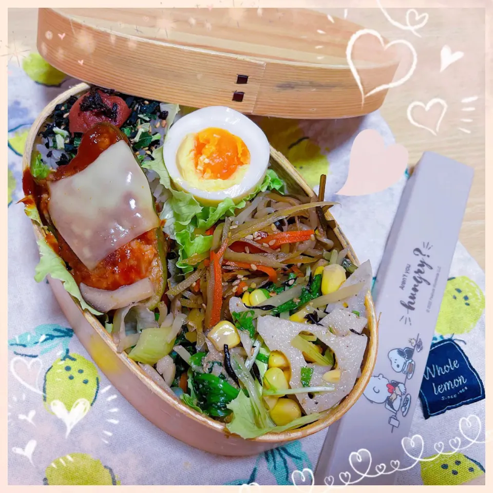 Snapdishの料理写真:１０／６ ｔｈｒ ピーマンの肉詰め弁当🍴|rinaronarさん