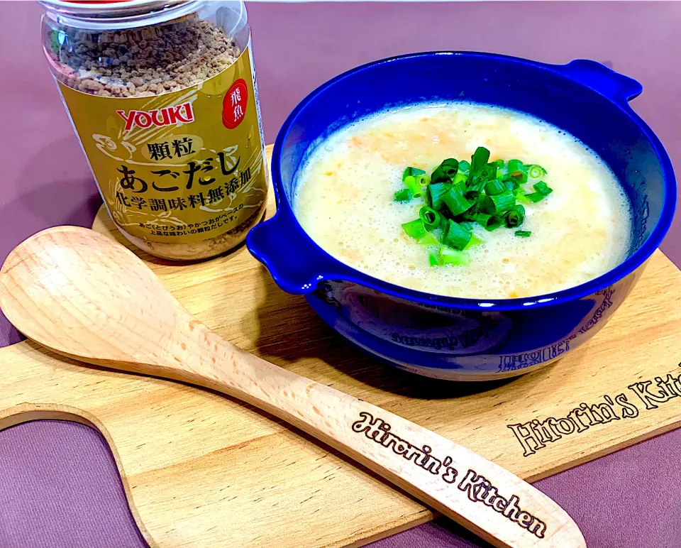 Snapdishの料理写真:きたあかりのあごだし和風ポタージュ🥔🐟🥣|ひろりんさん