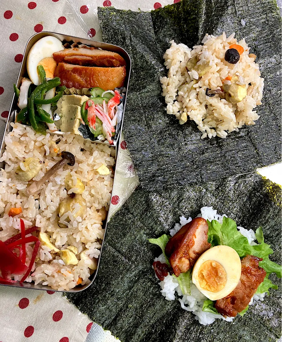 10月7日 週の終わり弁当🍱🍙|sakuramochiさん