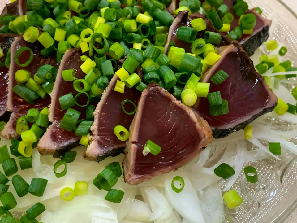 Snapdishの料理写真:鰹のたたき🐟|HALさん