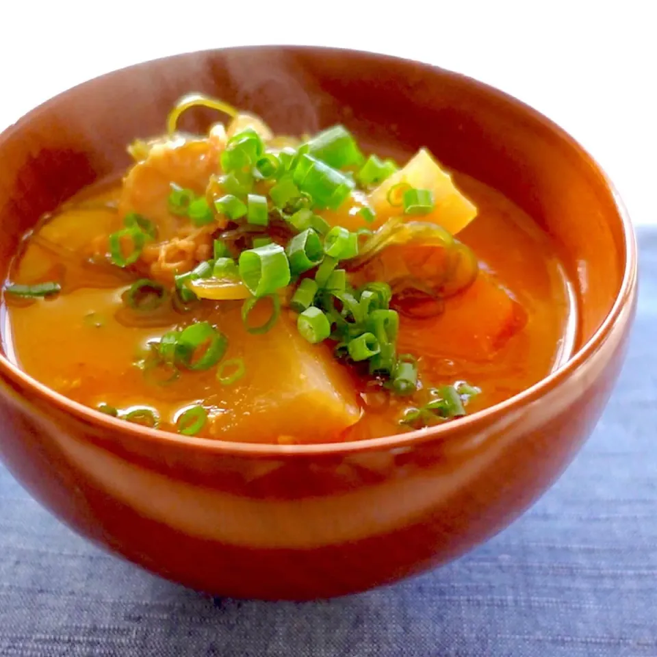 ホクホクのさつまいも入り豚汁【レシピは動画にしてあります☺️】|おーこ🍅野菜ソムリエの母ちゃんさん