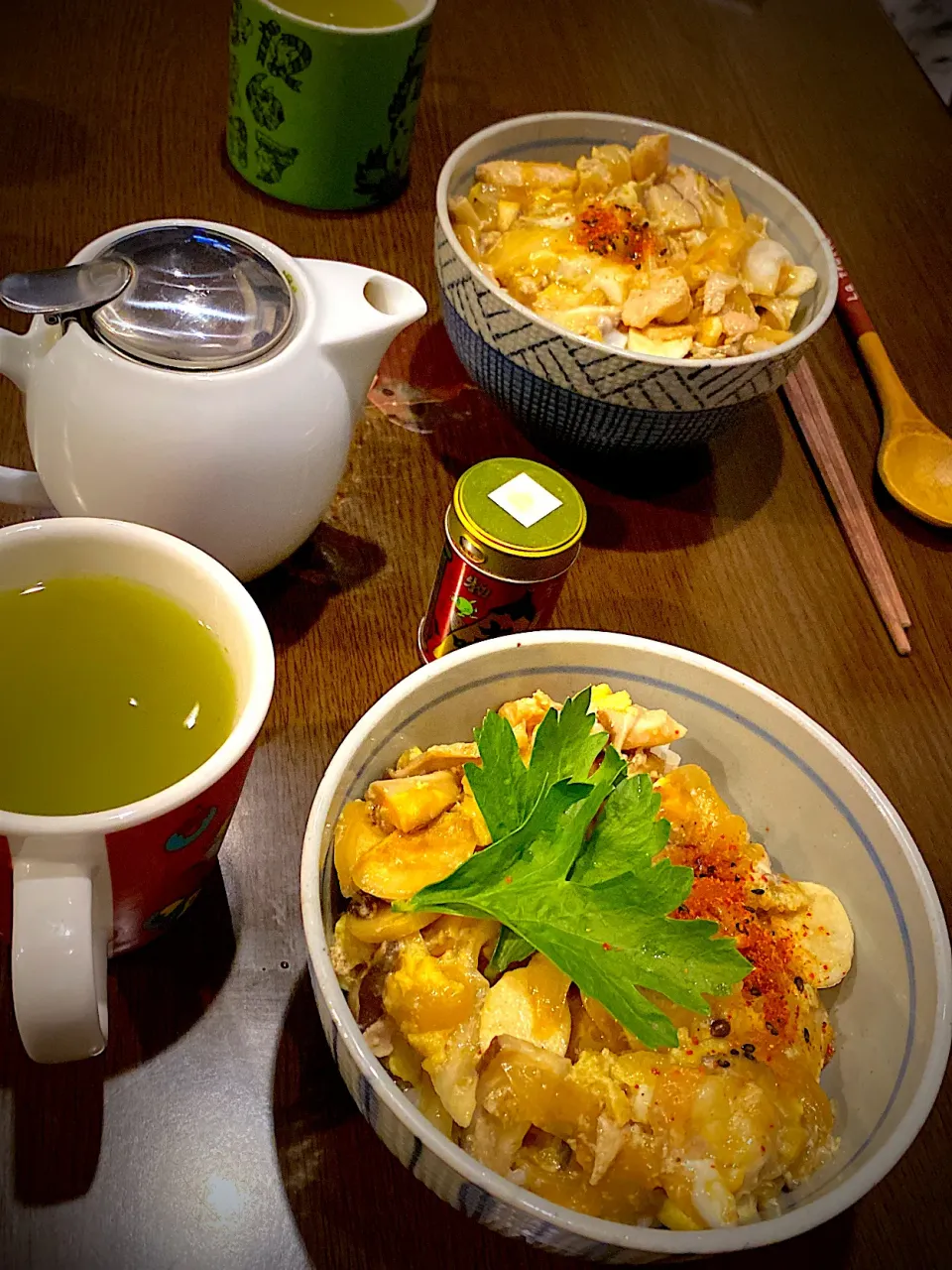 真菰茸の親子丼　お茶|ch＊K*∀o(^^*)♪さん