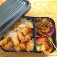 Snapdishの料理写真:大根と豚肉の炒め煮弁当|Girasolさん