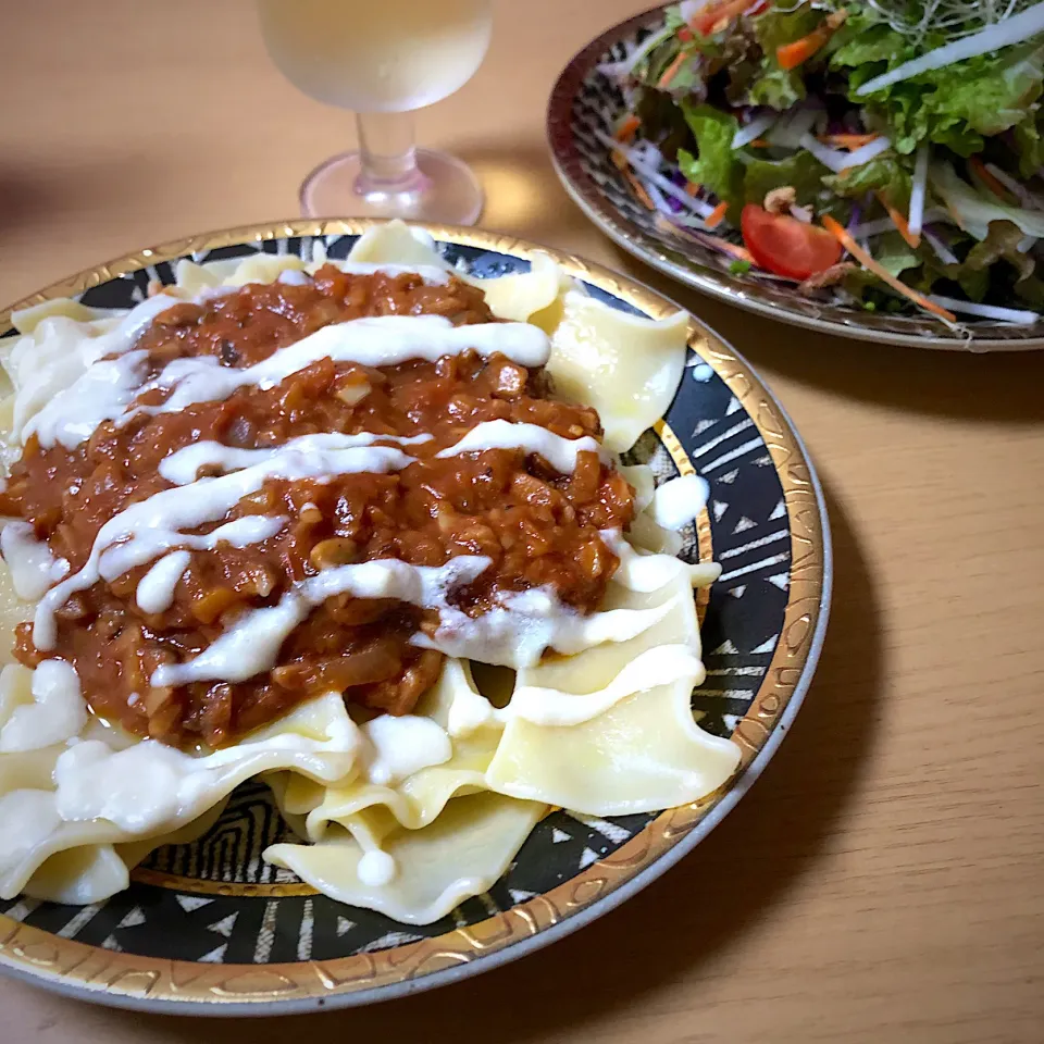 #vegan 
ベジミートソースでラザニア風パスタ|makiko_aさん