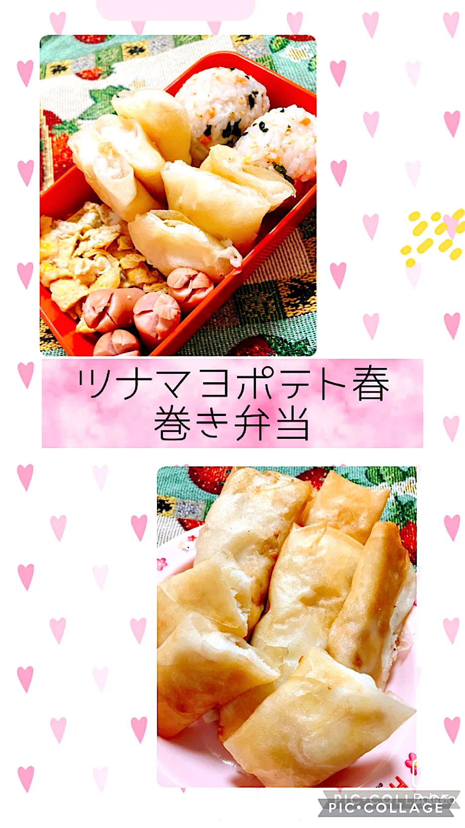 Snapdishの料理写真:♥️ツナマヨポテト春巻き弁当♥️|KAORUNSHEEPさん