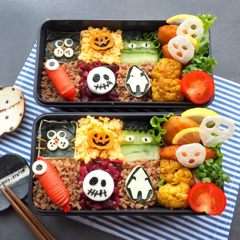 Snapdishの料理写真:ハロウィン弁当🎃🦇🕸|こっちんさん