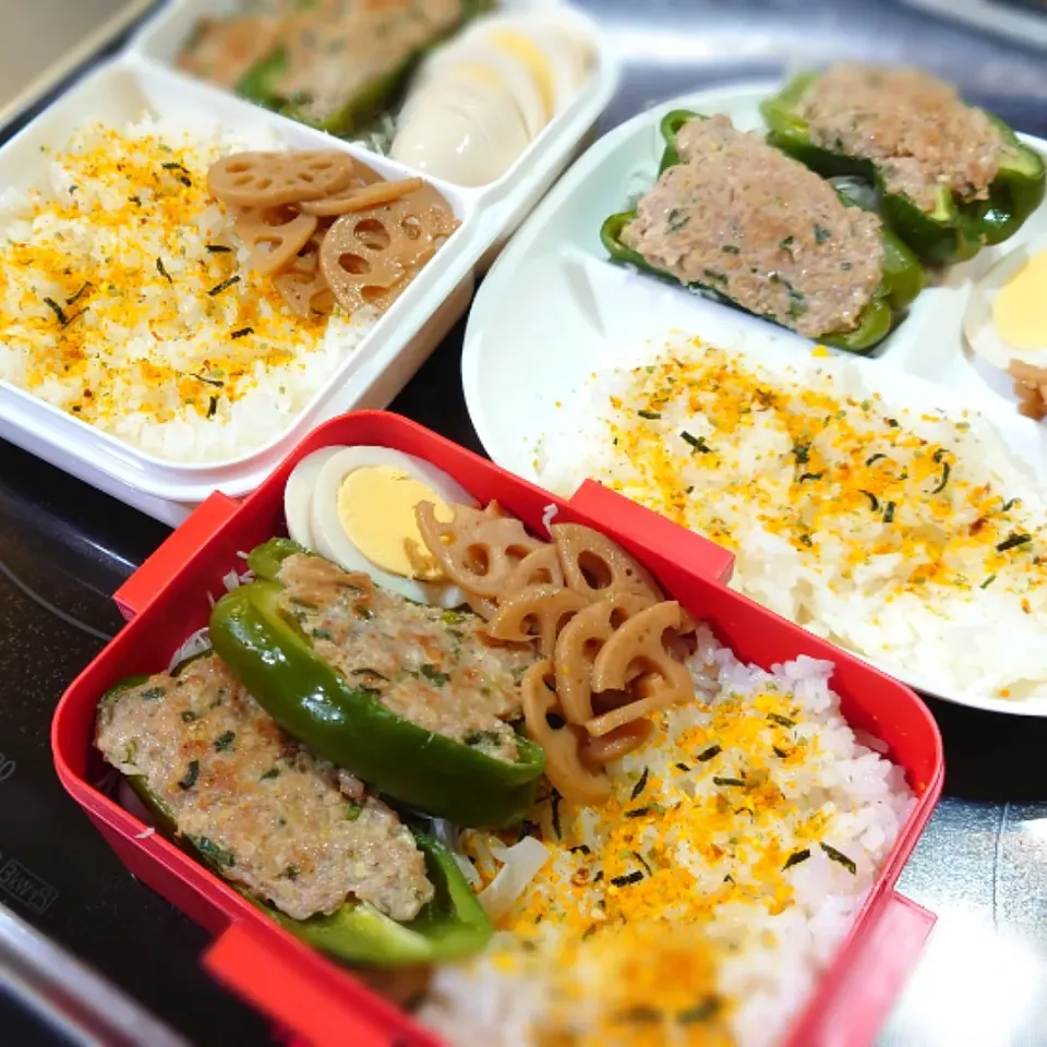 Snapdishの料理写真:今日の三人弁当
子供が秋休み|yumihahaさん