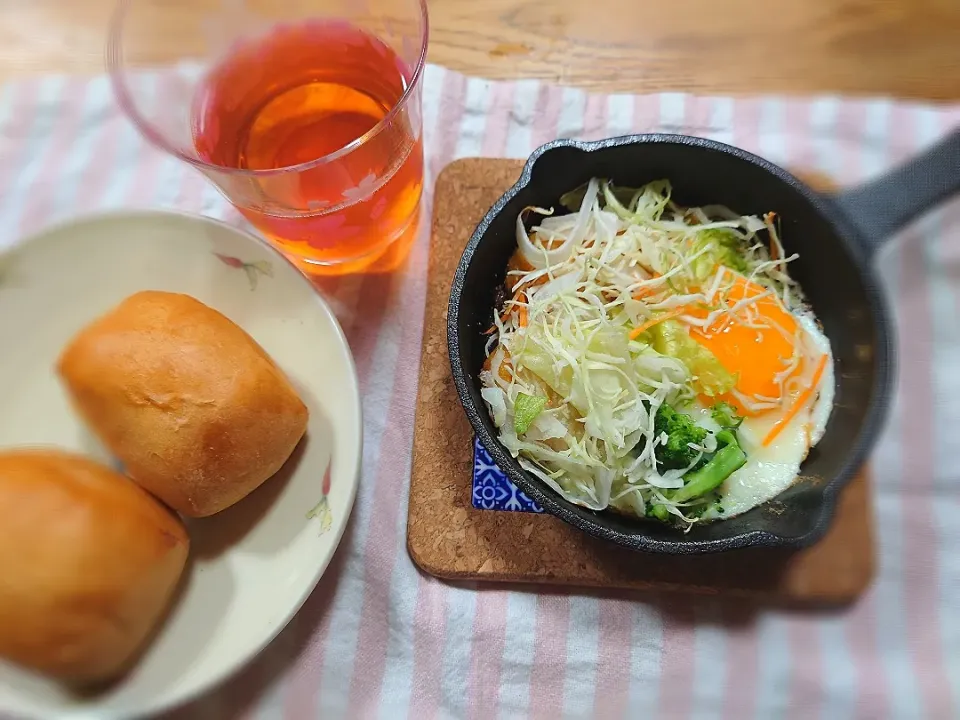 スキレットでランチ|ゆずうさぎさん