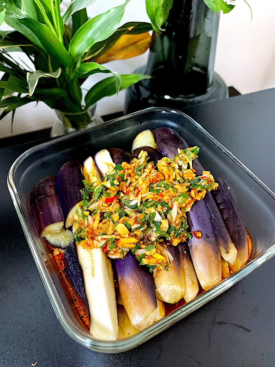 蒸し茄子の香味ソース|Mikaさん