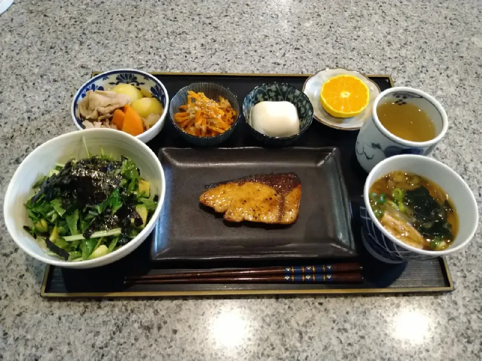 ぶりのバター醤油焼き・チョレギサラダ|あきたくママさん