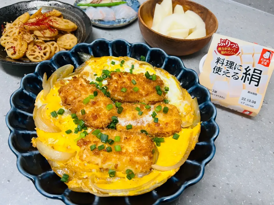 「豆腐カツの卵とじ」|バシュランさん