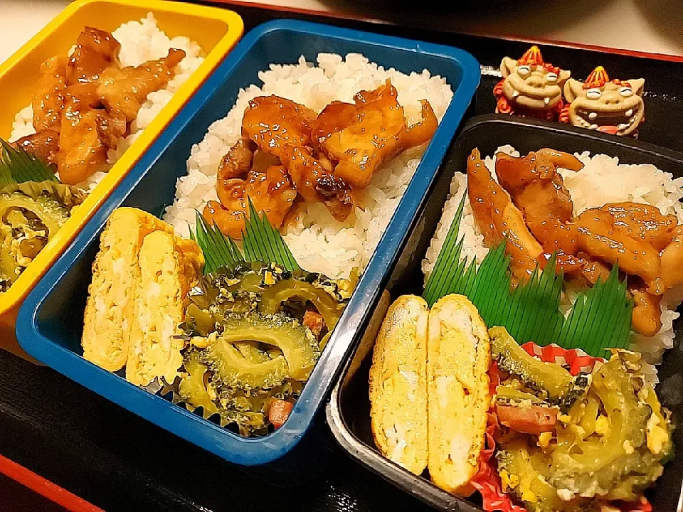 夫弁当、息子弁当、娘弁当|みどりさん