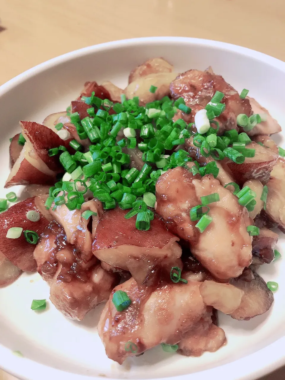 さつまいもと鶏もも肉の甘辛炒め|ともさん