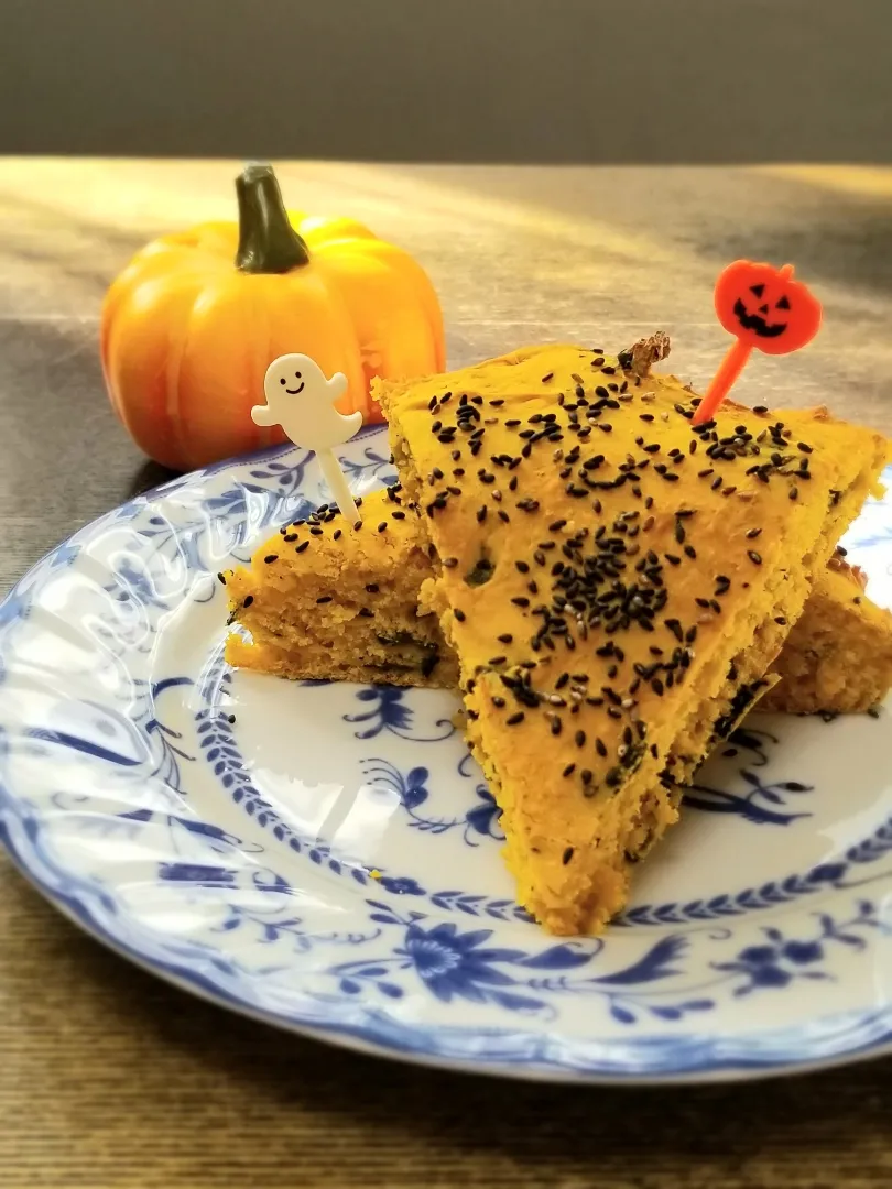 簡単ハロウィン🎃残念かぼちゃ救済ケーキ|ぱんだのままんさん