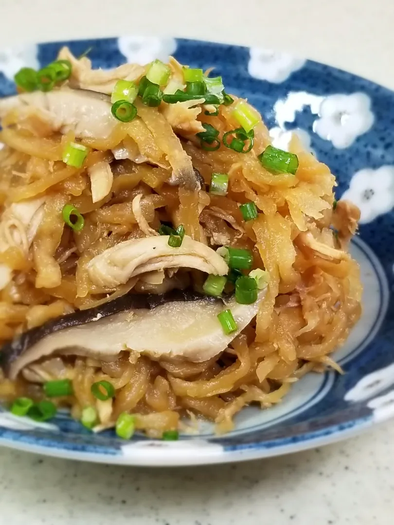 ぱんだのままんさんの料理 切り干し大根とささみのしぐれ煮|ぱんだのままんさん