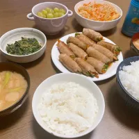 野菜いっぱい豚肉巻き