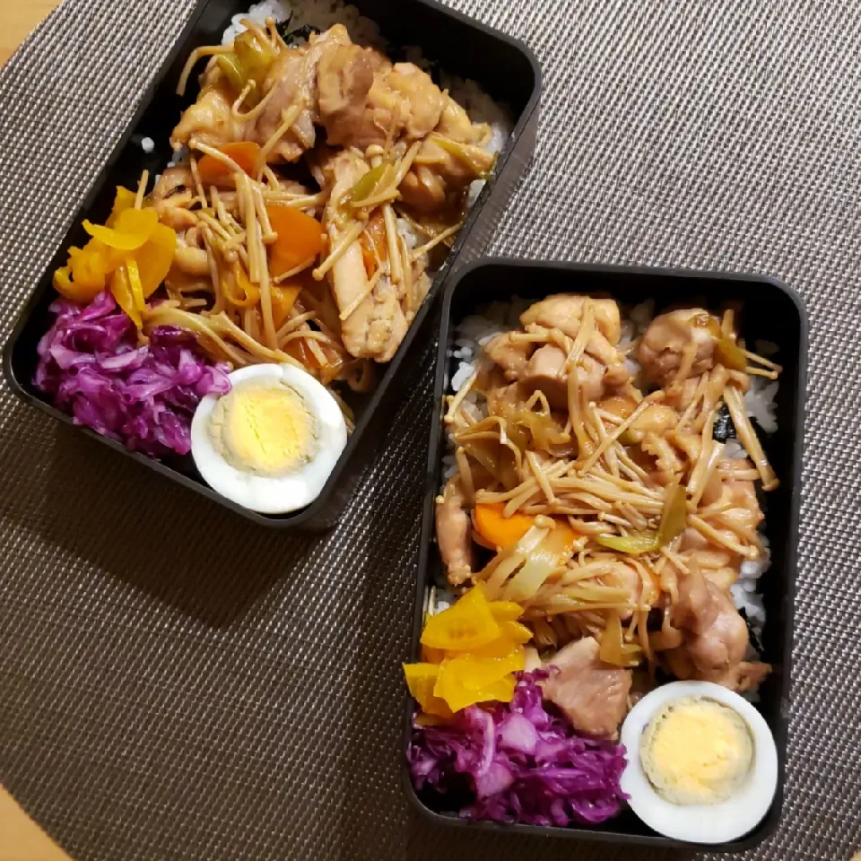 Snapdishの料理写真:わが家の働く男弁当
鶏すき焼き弁当|kimikimi❤kitchenさん