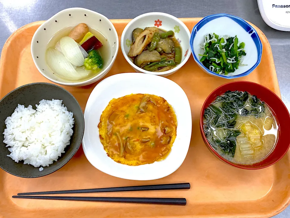 蟹玉風卵焼きの朝食|まみさん