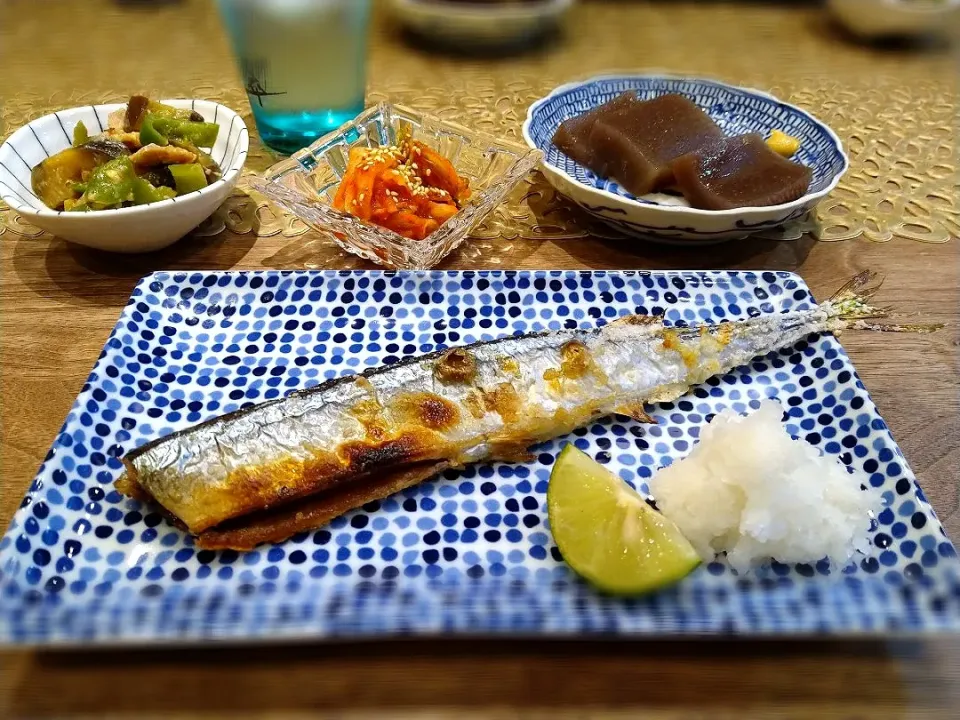 秋刀魚とえごのある食卓|古尾谷りかこさん