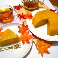 Snapdishの料理写真:かぼちゃプリン🎃🍮 with 炊飯器|Poinsettia Bellsさん