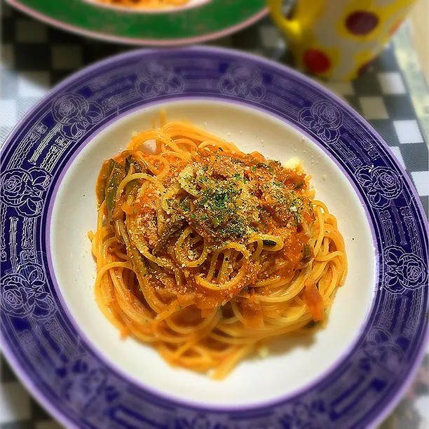 トマトクリームパスタ🍅🍝♬|panchiさん