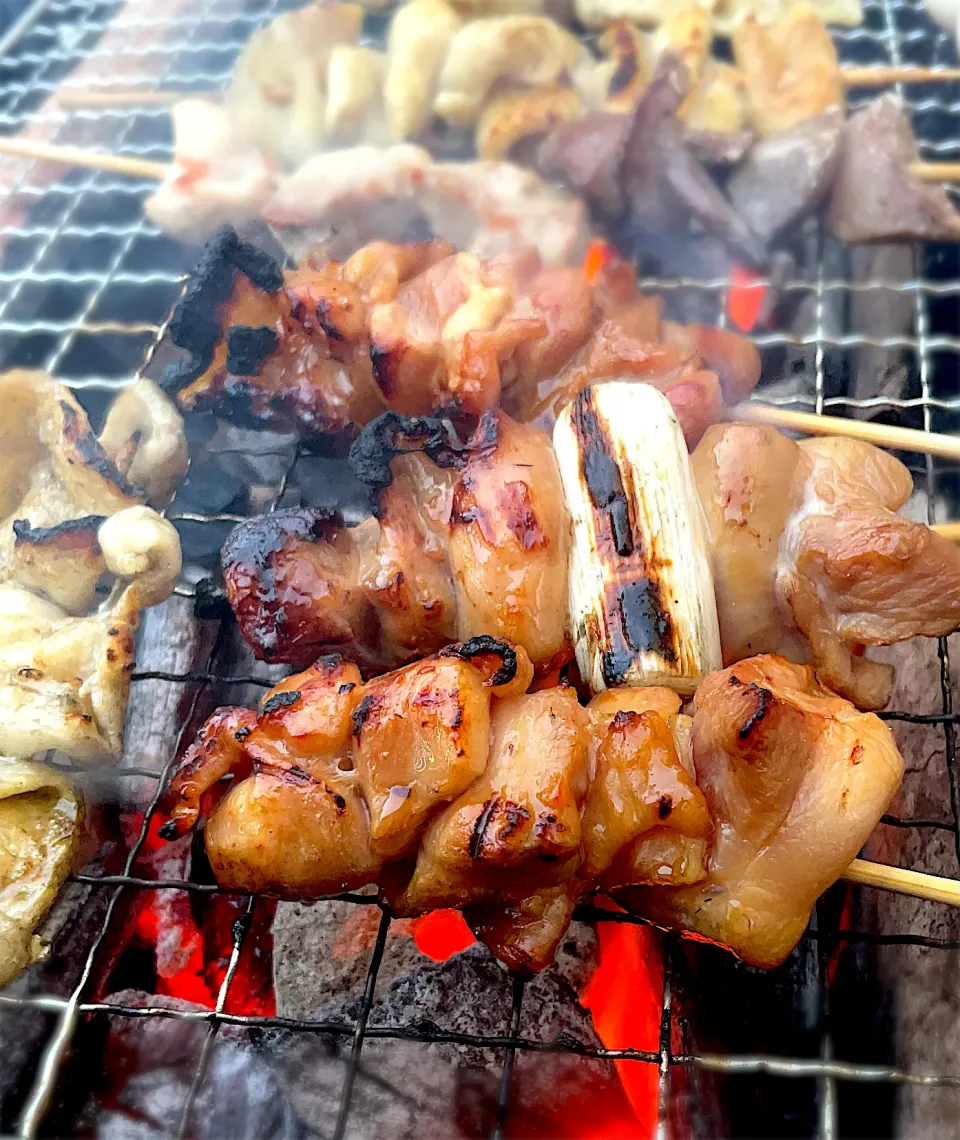 七輪で焼き鳥(おうちバーベキュー)BBQ|9421beruさん