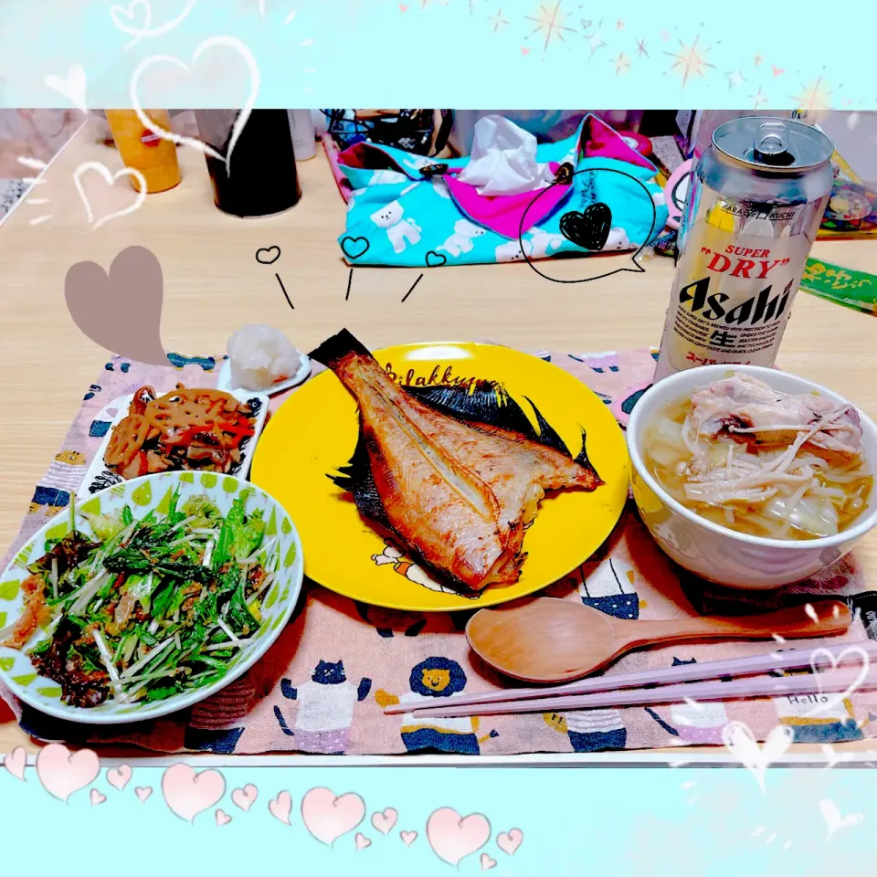 Snapdishの料理写真:１０／１４ ｆｒｉ 晩ごはん🍴＊○°|rinaronarさん