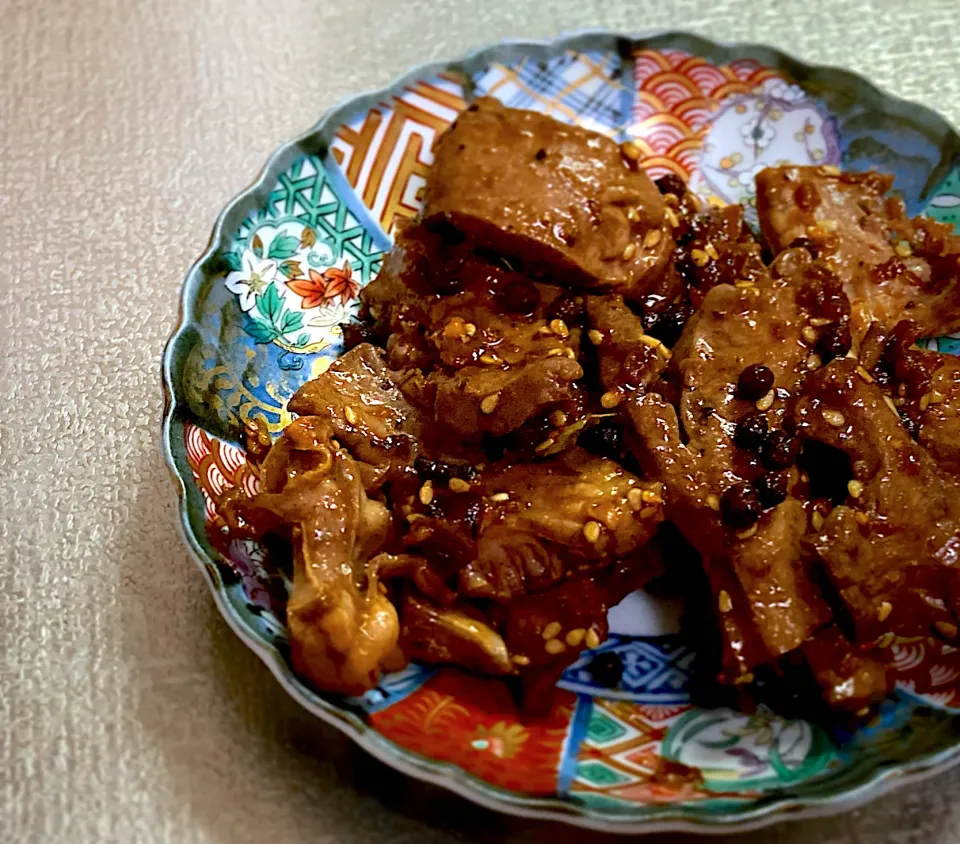 特製 豚ハツの辛味炒め|ななごさん