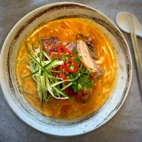 Tomato Laksa Noodles Bisque with Roasted Duck|Bento MaMaさん