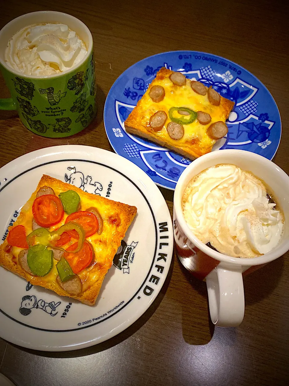 ピザトースト🍕　ウィンナーコーヒー☕️ シナモンシュガー|ch＊K*∀o(^^*)♪さん